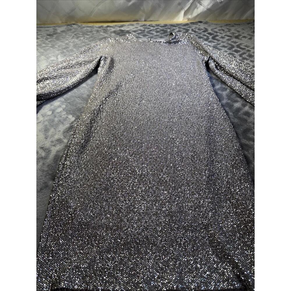 Caramela Sequin Cocktail Dress Silver, Fully Lined, Size M Never Worn ! - Picture 6 of 15
